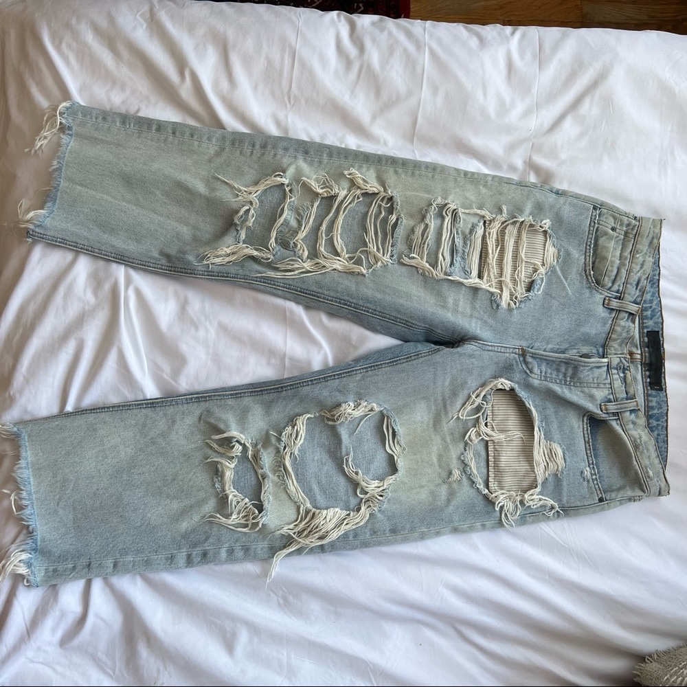 Alexander Wang distressed ankle length jeans